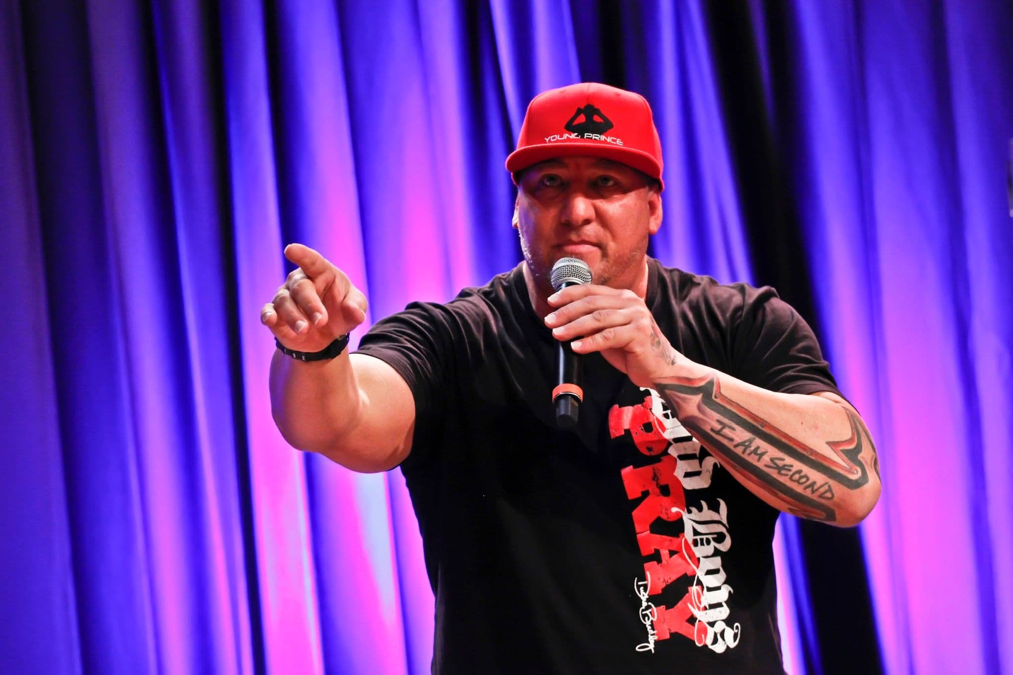 Duché Bradley speaking on stage